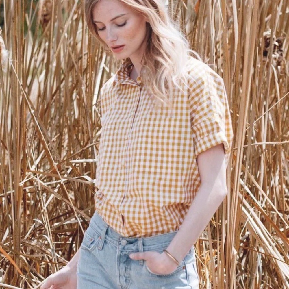 Tradlands Box Top Golden Gingham XS